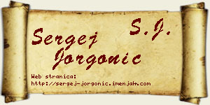 Sergej Jorgonić vizit kartica